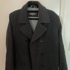 Men's Gray Peacoat - Kenneth Cole Reaction